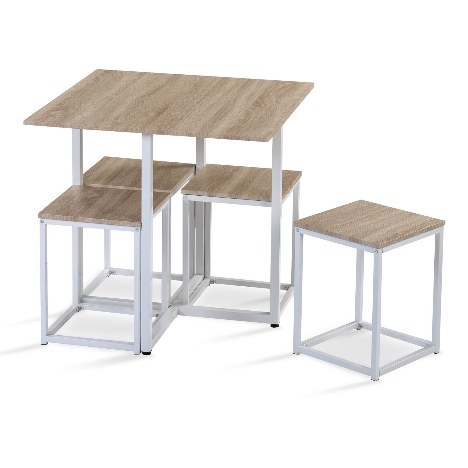 Cube Style Dinette Set With Stools