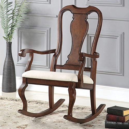 Cushioned Antique Style Rocking Chair