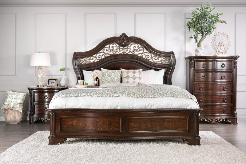 Dark bedroom furniture decorating ideas: ornate designs