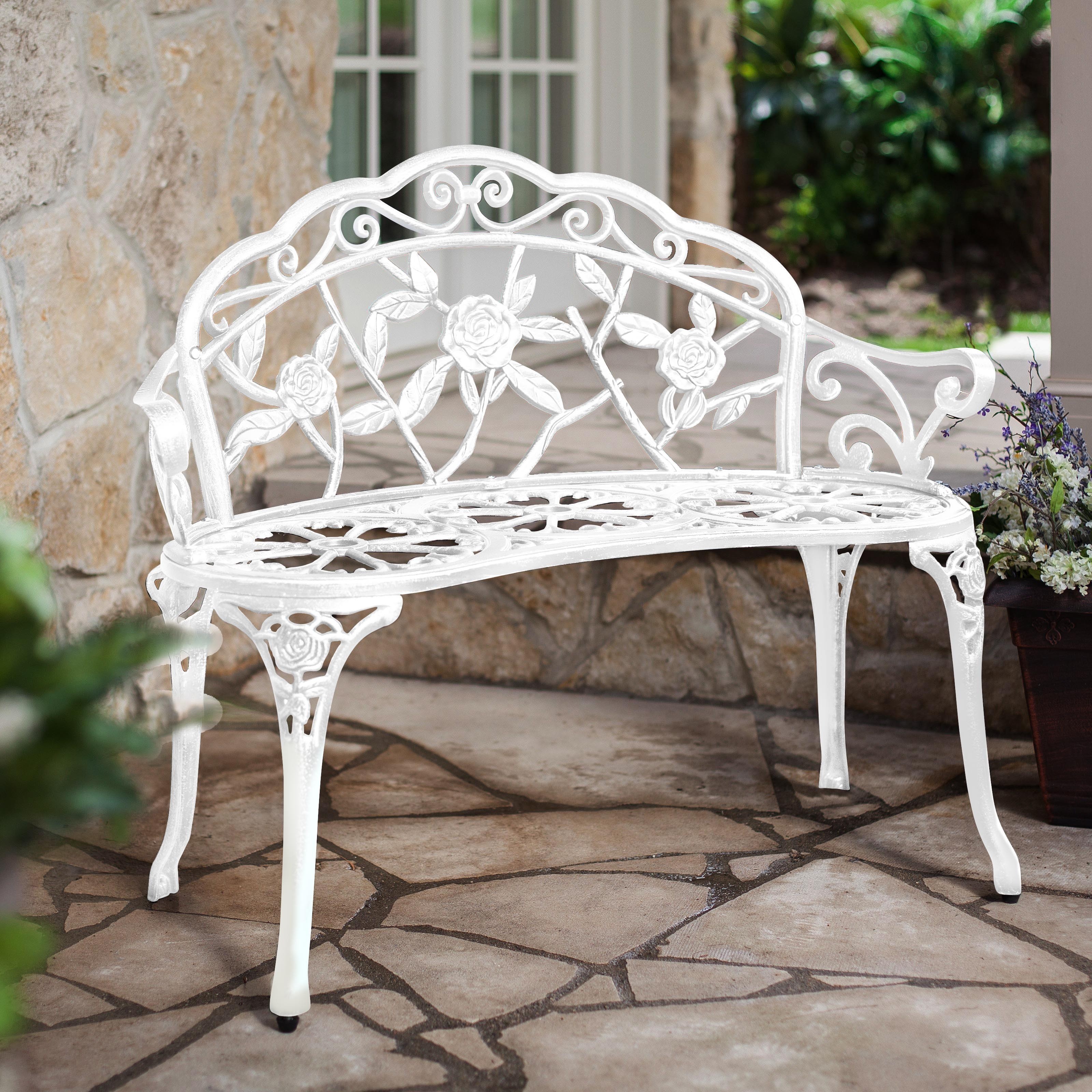Decorative Metal Curved Bench