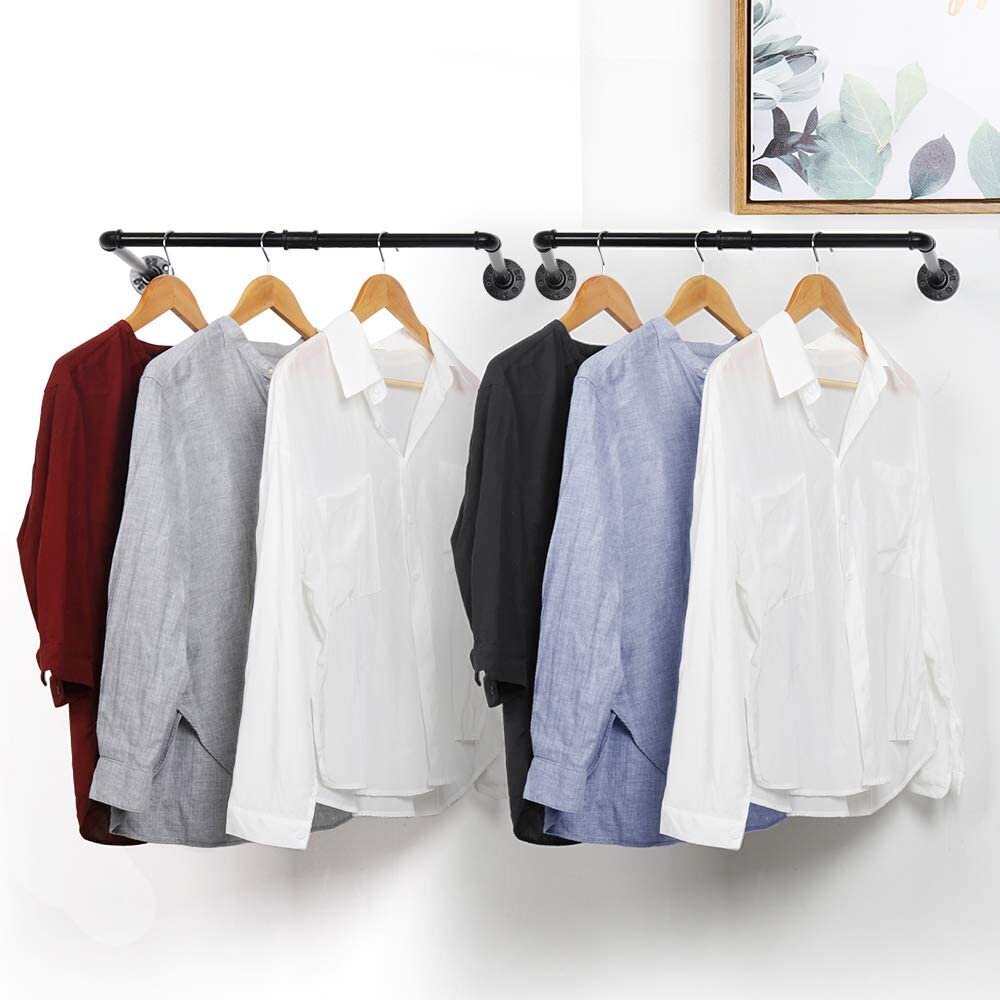 Double wall mounted clothes rack