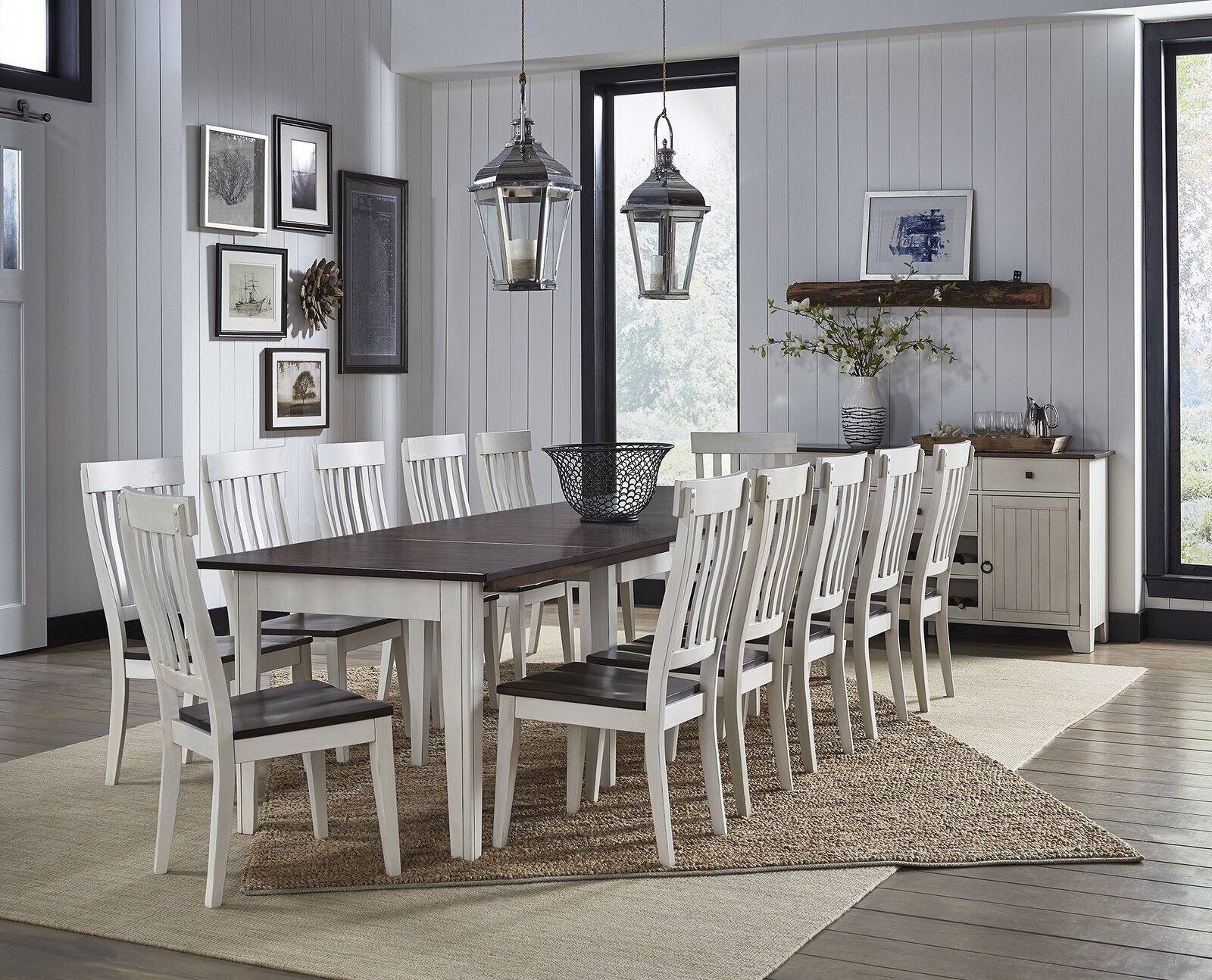 Dual Color Large Dining Table to Seat 12