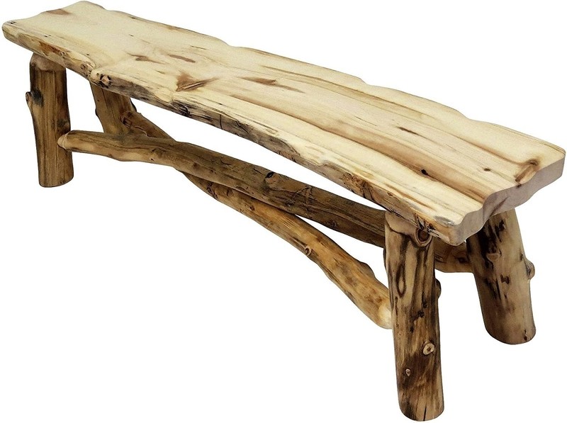 Eco Friendly Aspen Wood Log Bench