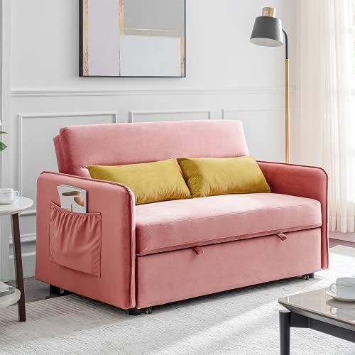 Empowering Feminine Pink Twin Sofa Sleeper Chair