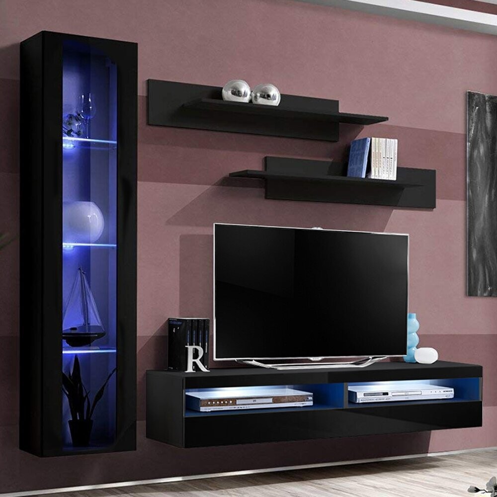 Entertainment Center and Bookcase With LED lights system