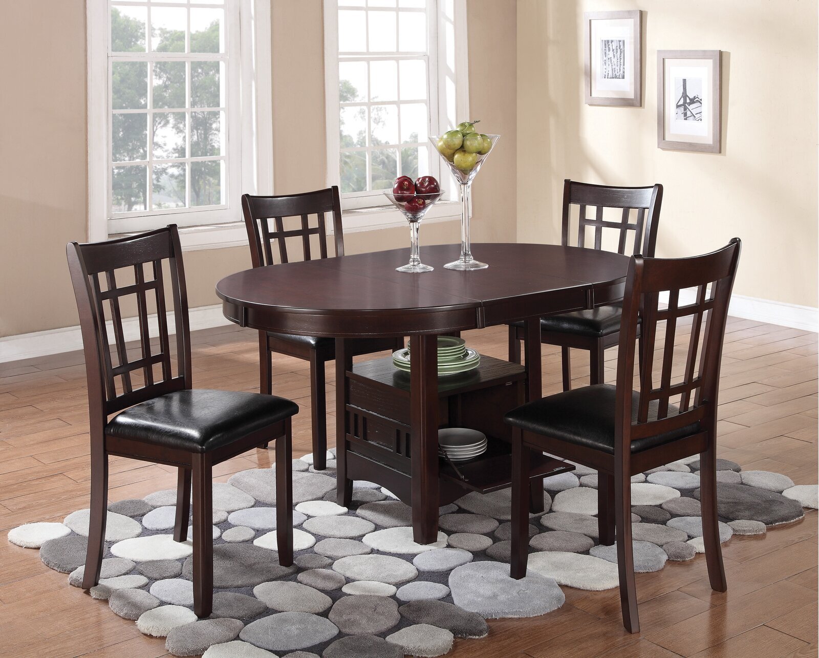 Expandable Oval Dining Tables With Storage