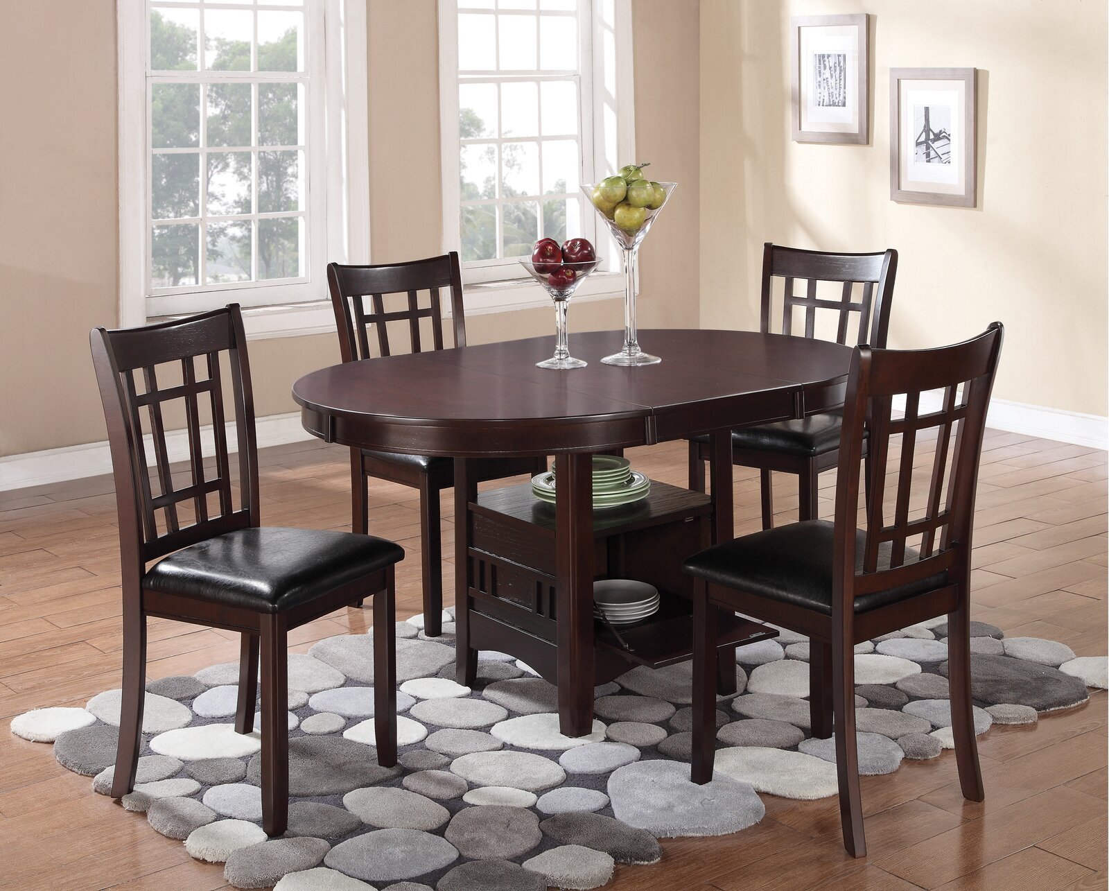 maple dining table set