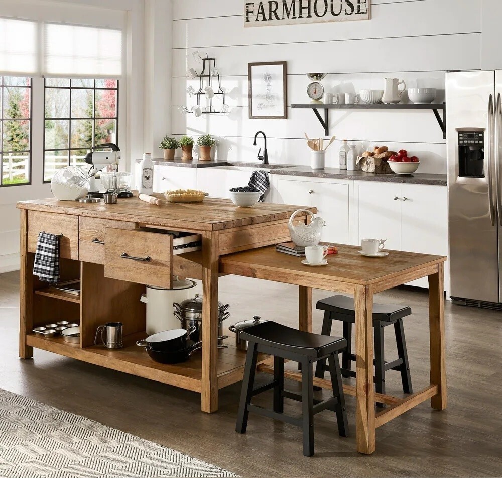 country style kitchen island bench