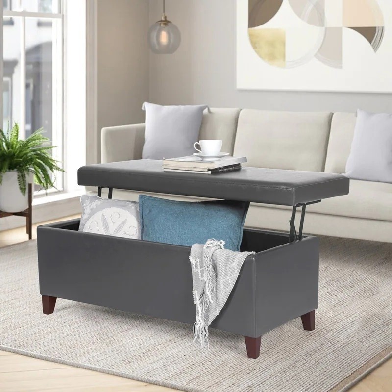 Extra large ottoman coffee table with lift top