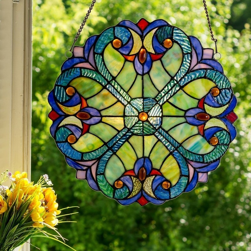 Extremely colorful stained glass art for windows