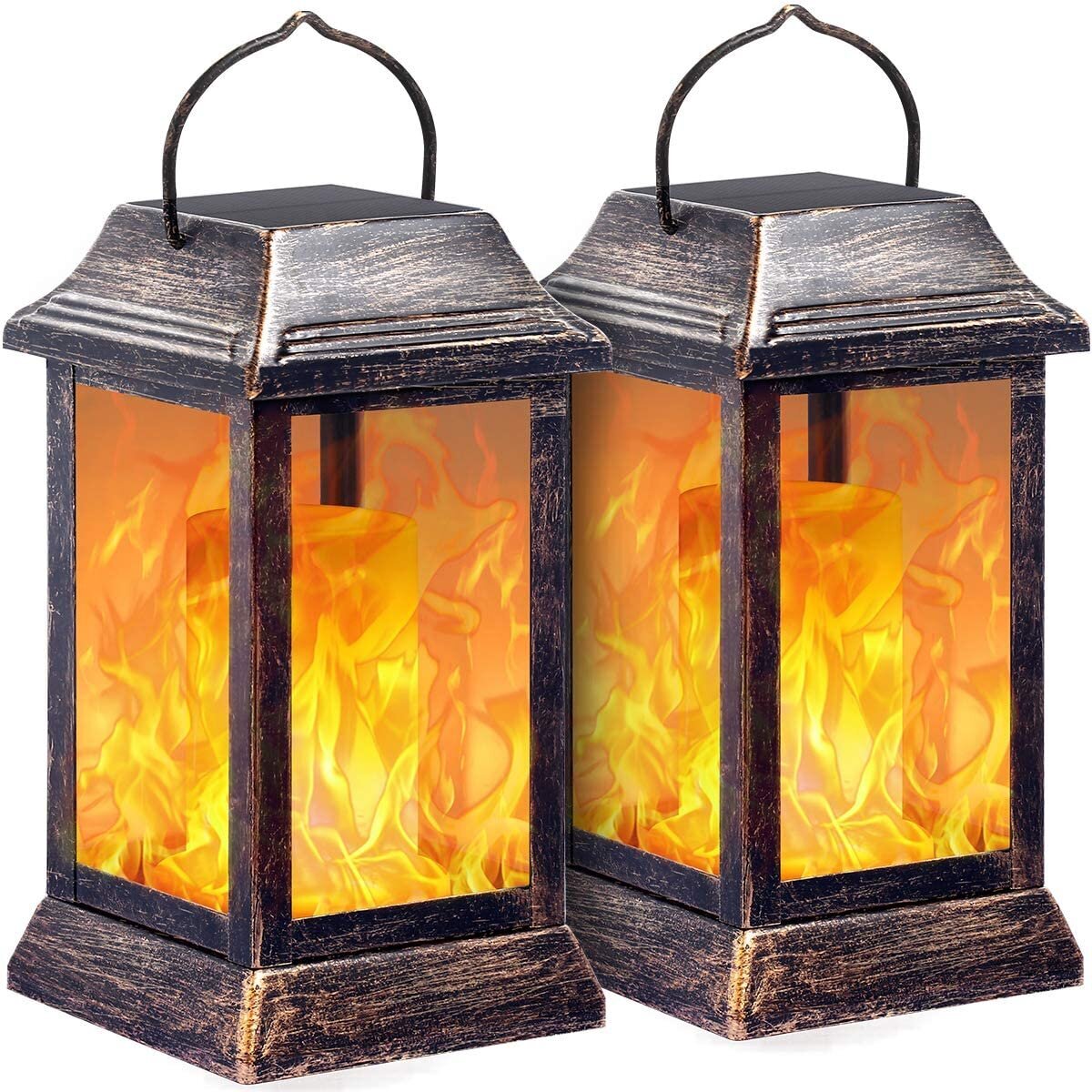 Fake fire lanterns in a traditional design 
