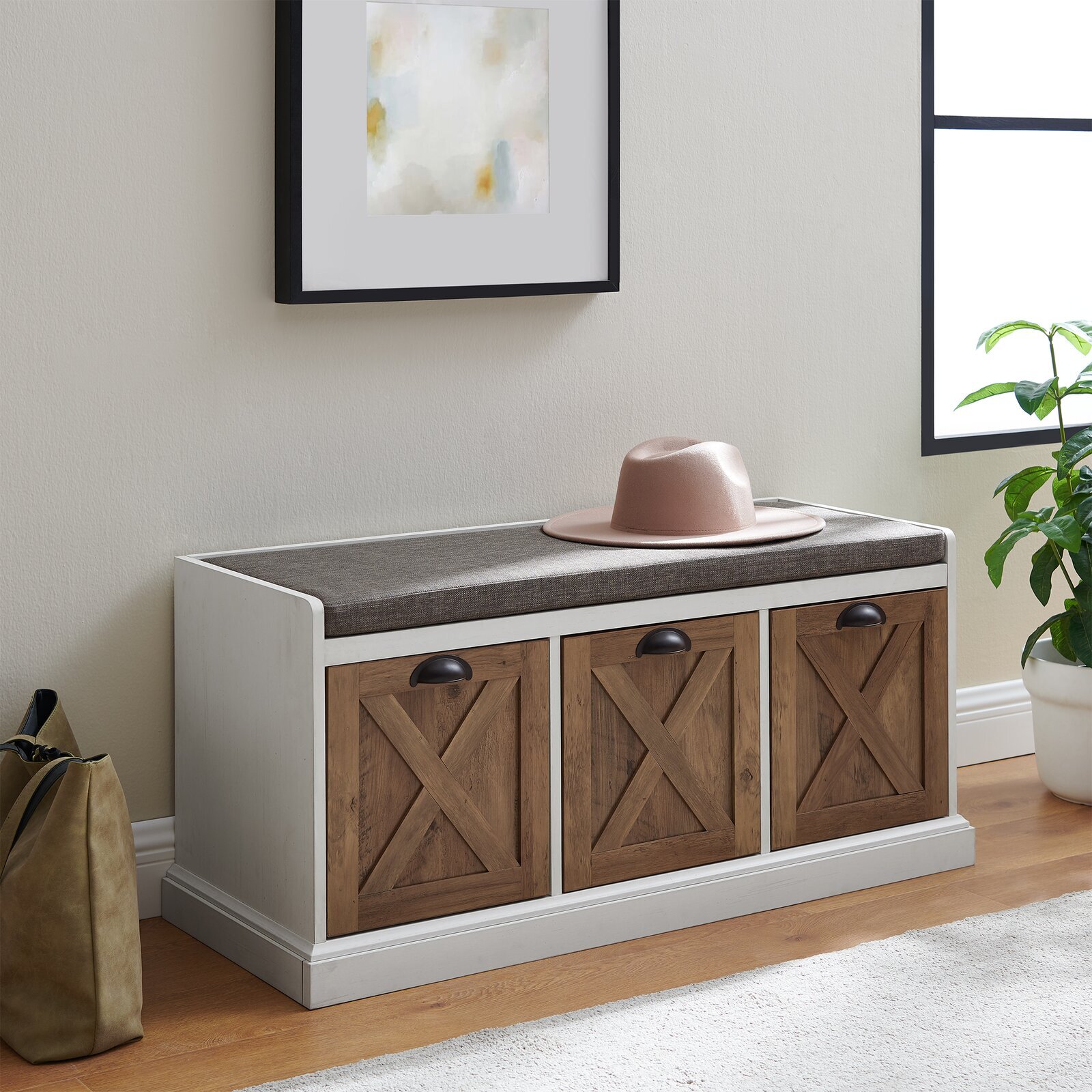 Where to find a white storage bench with drawers to organize your entryway, Good Taste Guide