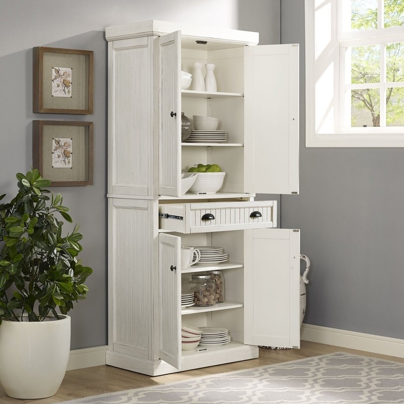 Farmhouse Style Freestanding Kitchen Pantry Cabinet