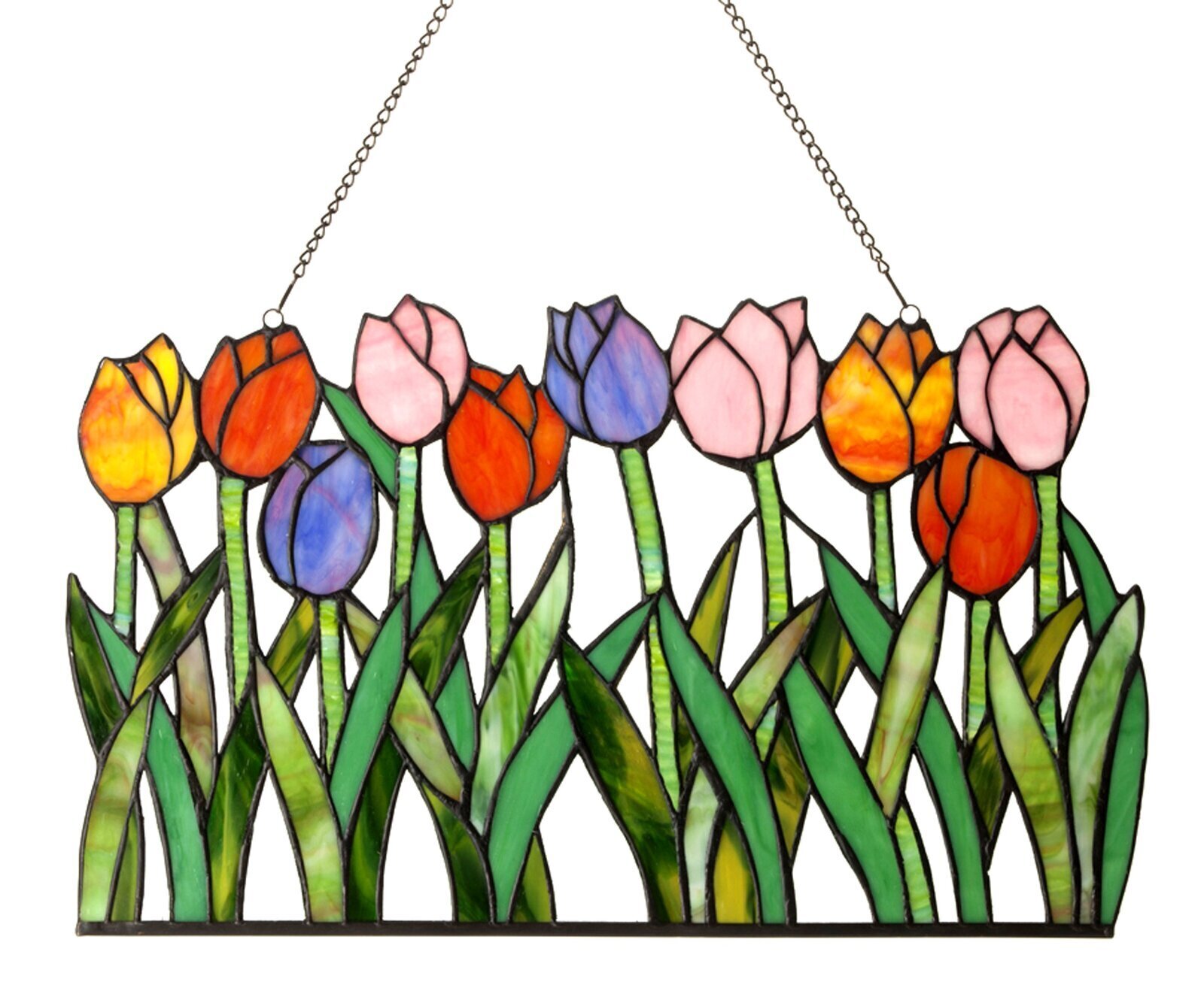 Floral stained glass windows decorations