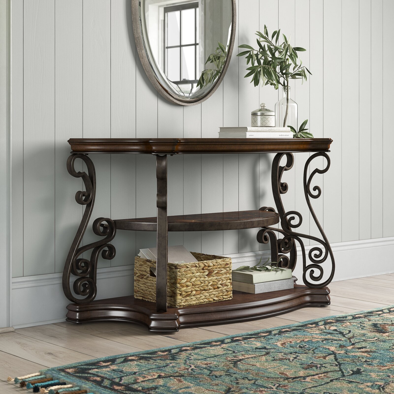 French country narrow sofa table
