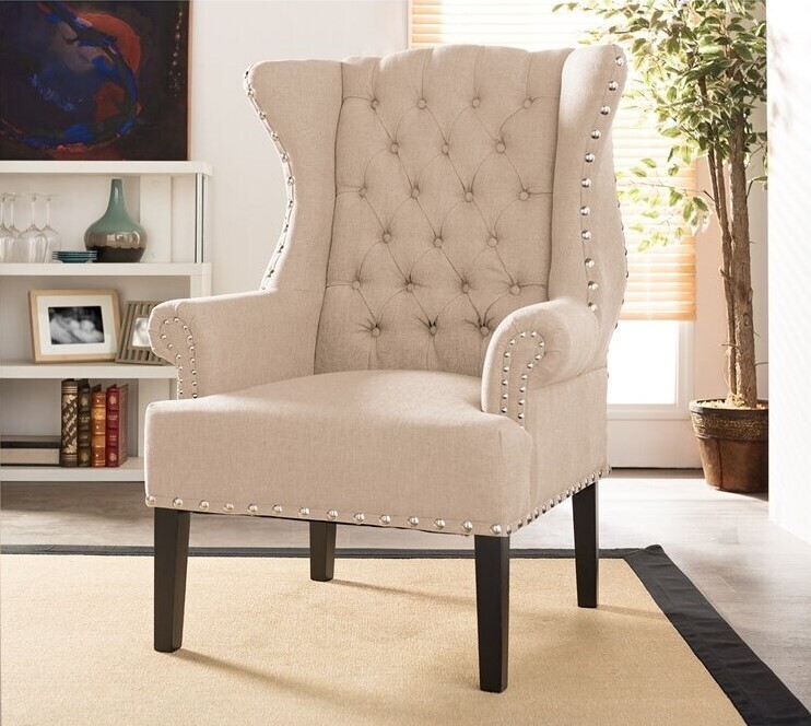 French country wingback chair