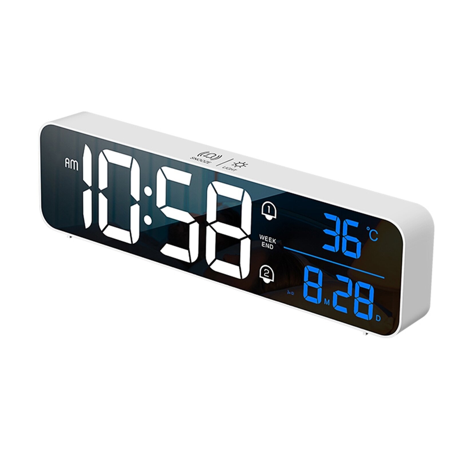 Daniel David Retro Silver-Tone and Purple 4 Inch Diameter Round Aluminum Alarm Clock for Home or Office BA0002 