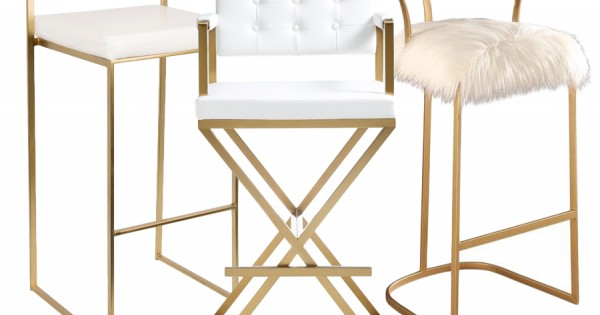 Gold bar stools 12 luxe options hey djangles 2