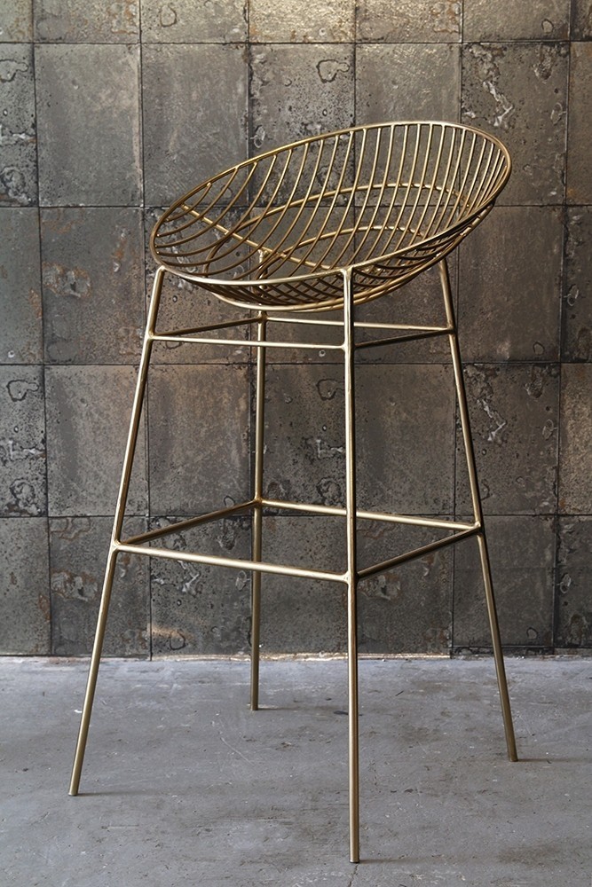 Hampstead gold bar stool from rockett st george