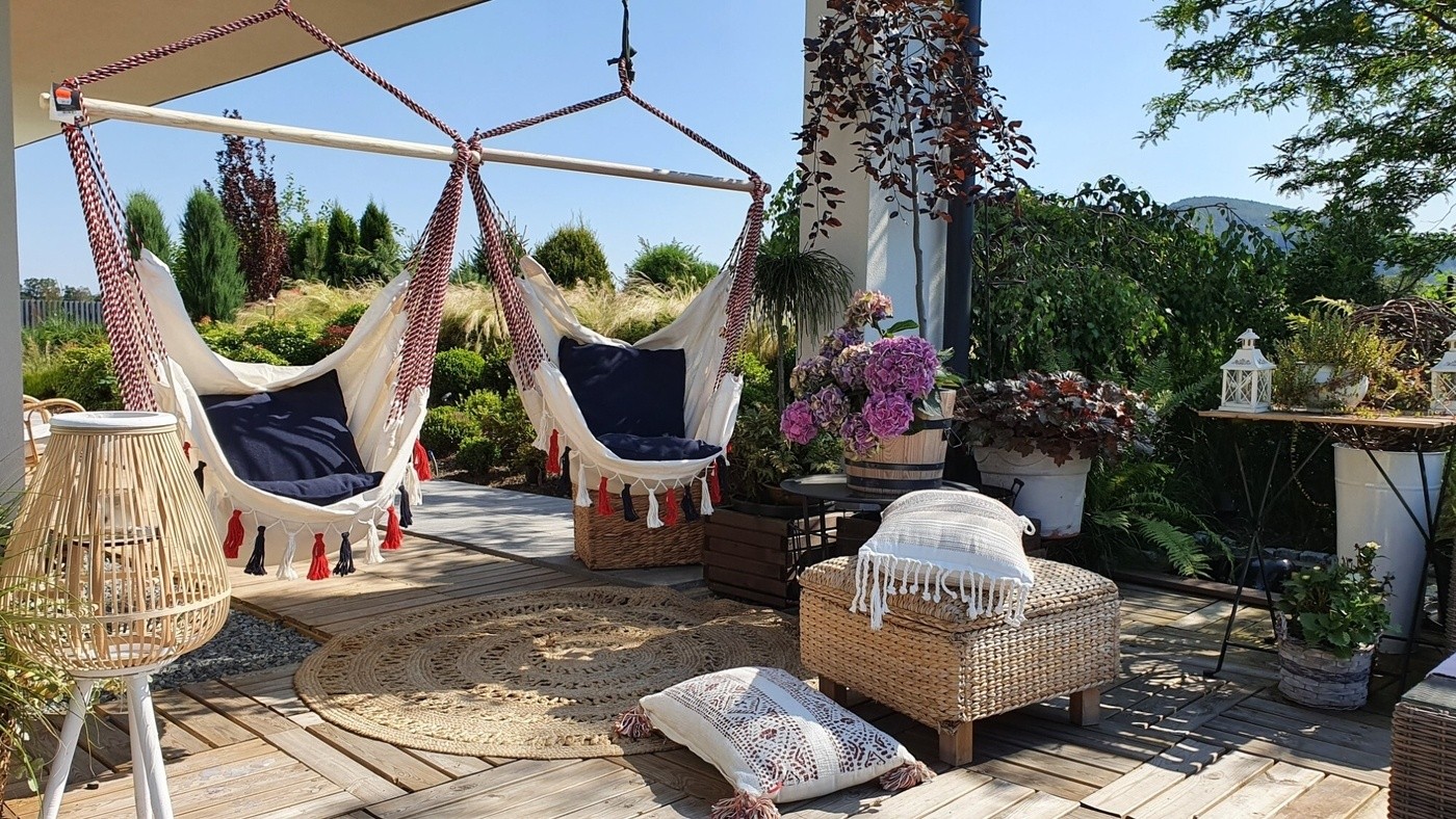 Hanging Chairs on the Patio