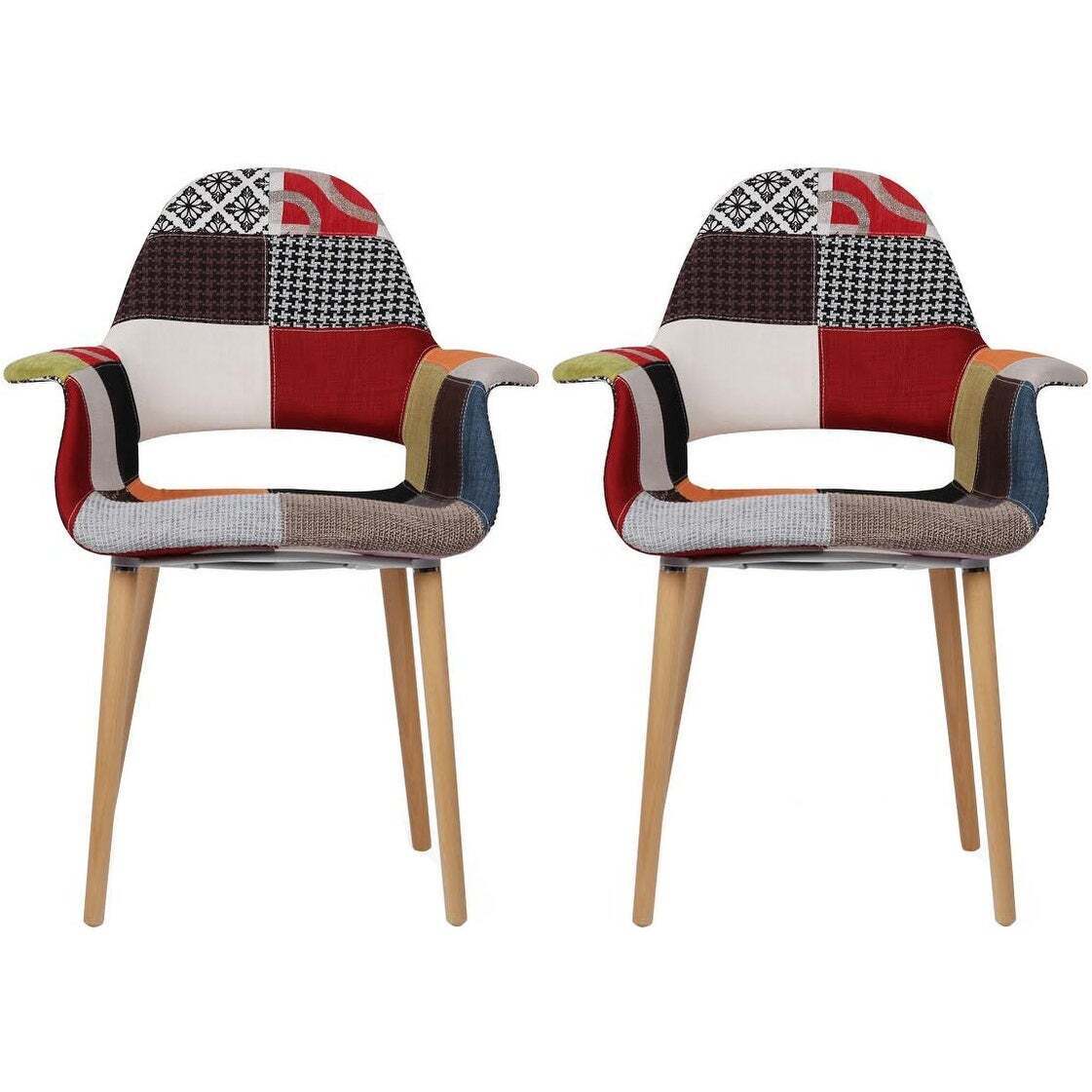 High Open Back Patchwork Chairs