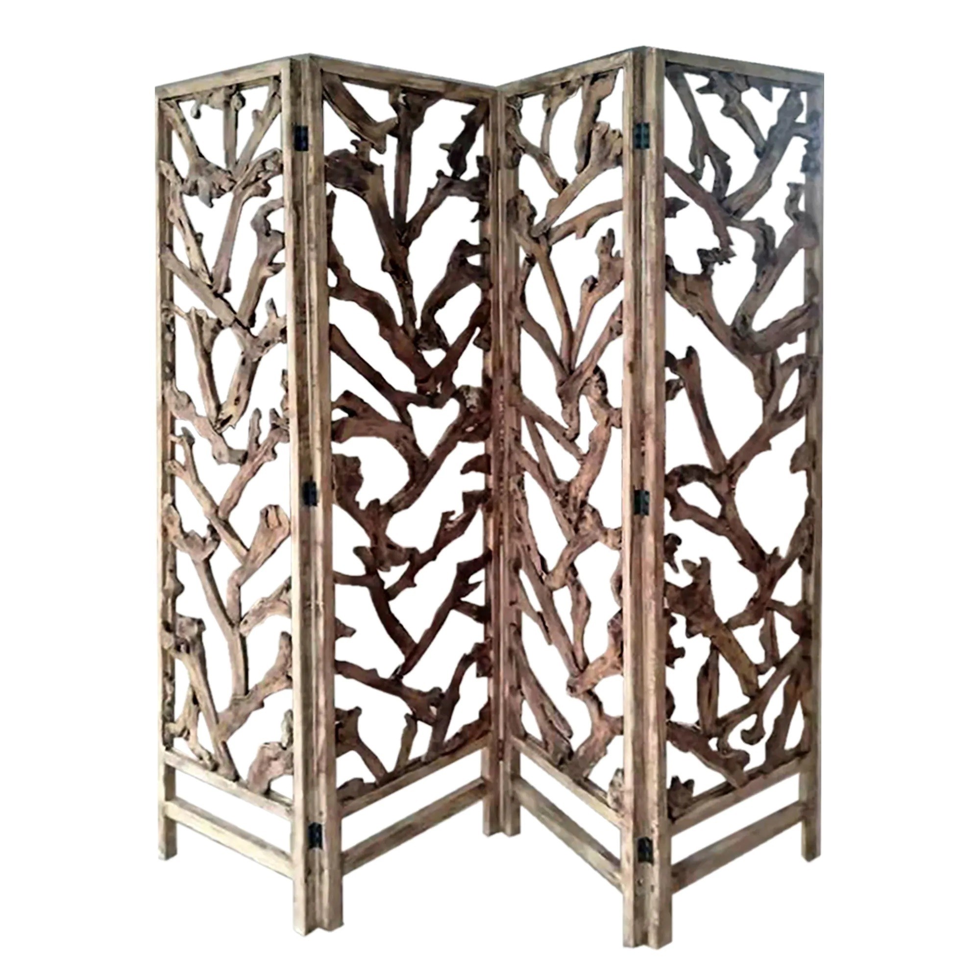 Indoor decorative screen panel with a natural feel