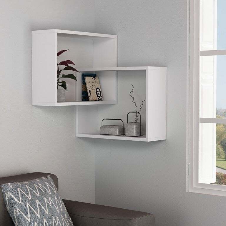 Interlocking Box Modern Corner Shelf Designs