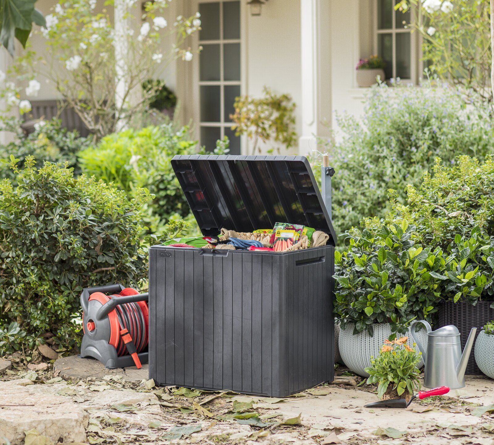 Toomax Florida Outdoor Deck Bin Storage Box Bench Waterproof 145