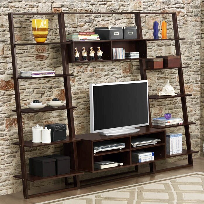 Ladder style Entertainment Center and Bookcase
