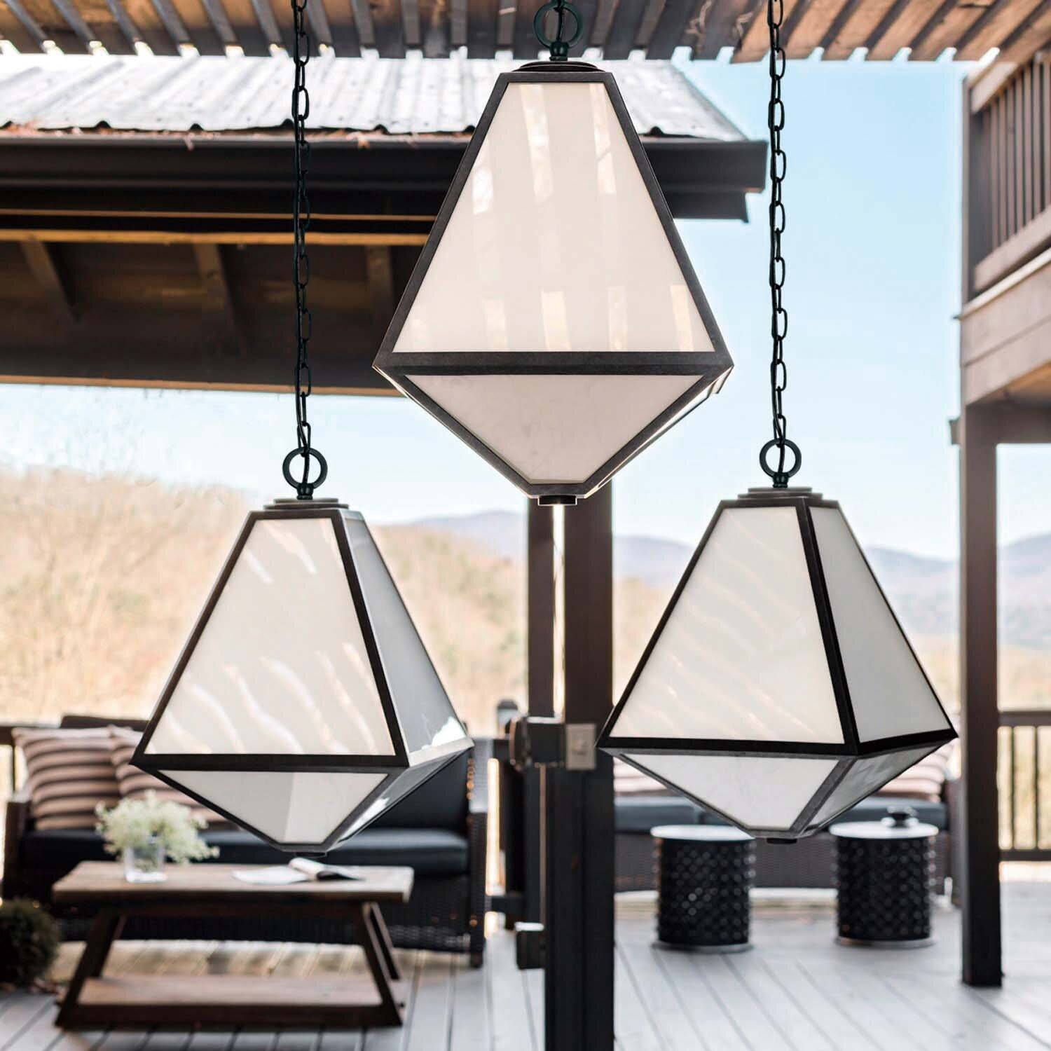 Large outdoor pendant lighting for ambiance