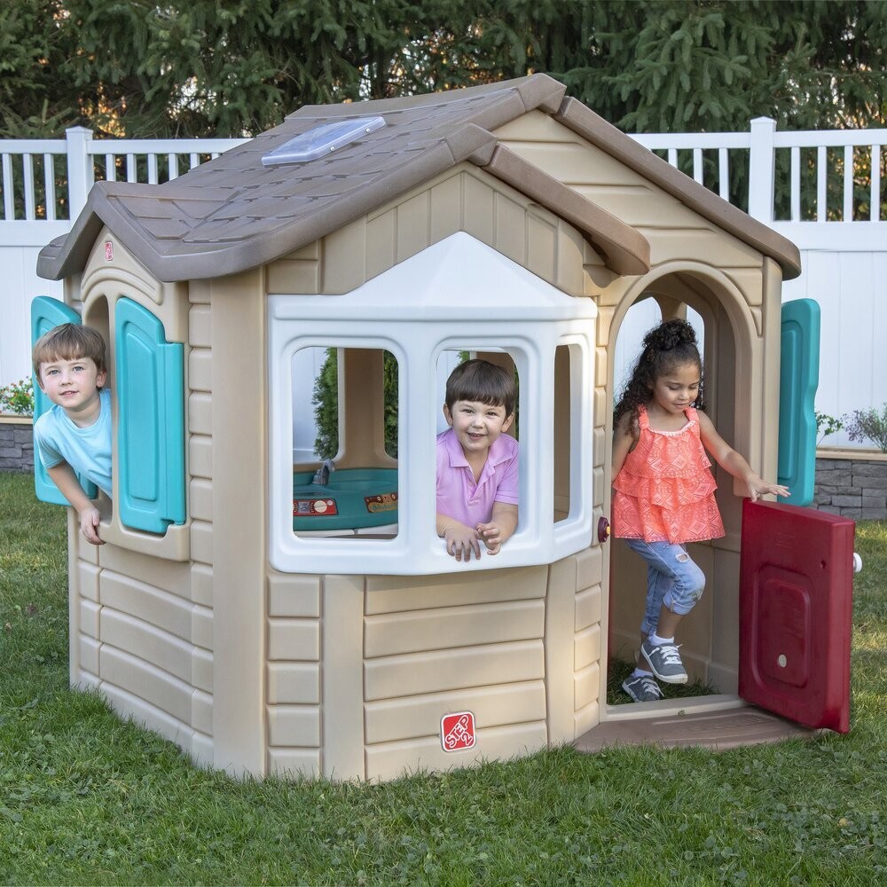 Huge Wend Kids Playhouse Outdoor Garden Time Hard Children Fun Strong Plastic 