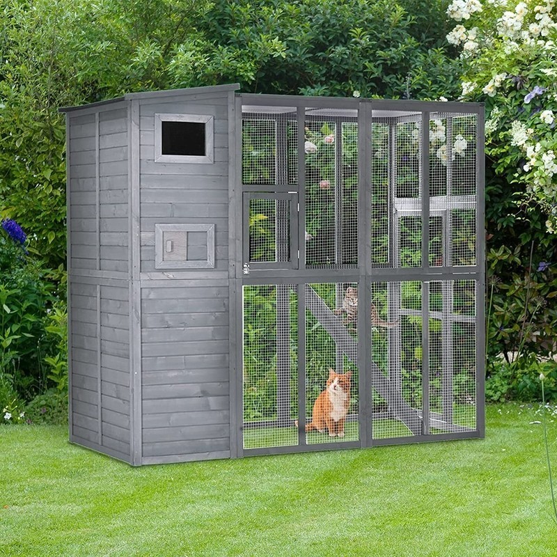 Large Wooden Outdoor Cat House