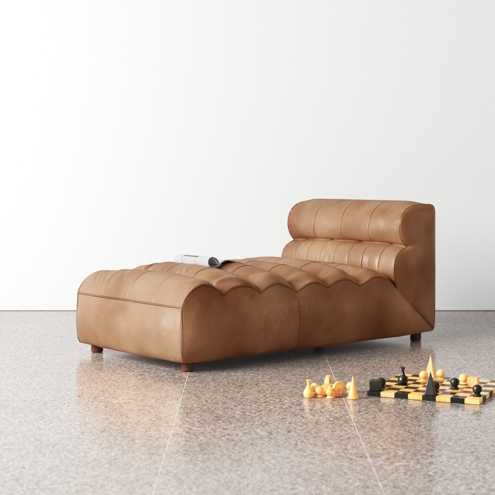 Leather Double Chaise Lounge