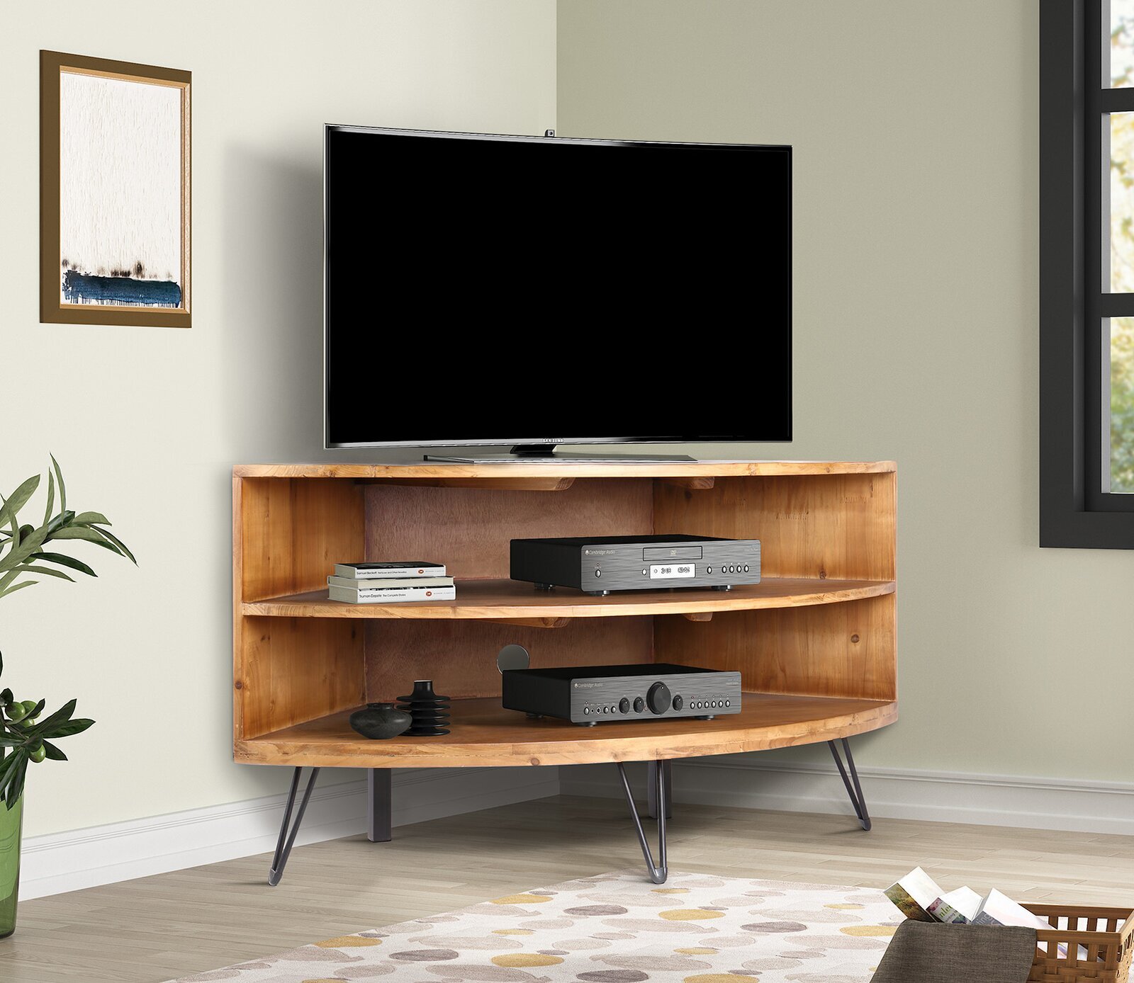 Custom Size Solid Wood Monitor/TV Stand - Solid Wood Tops