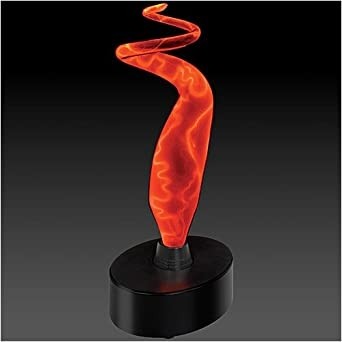 Lumisource mini sculptured electra lamp in red table 1
