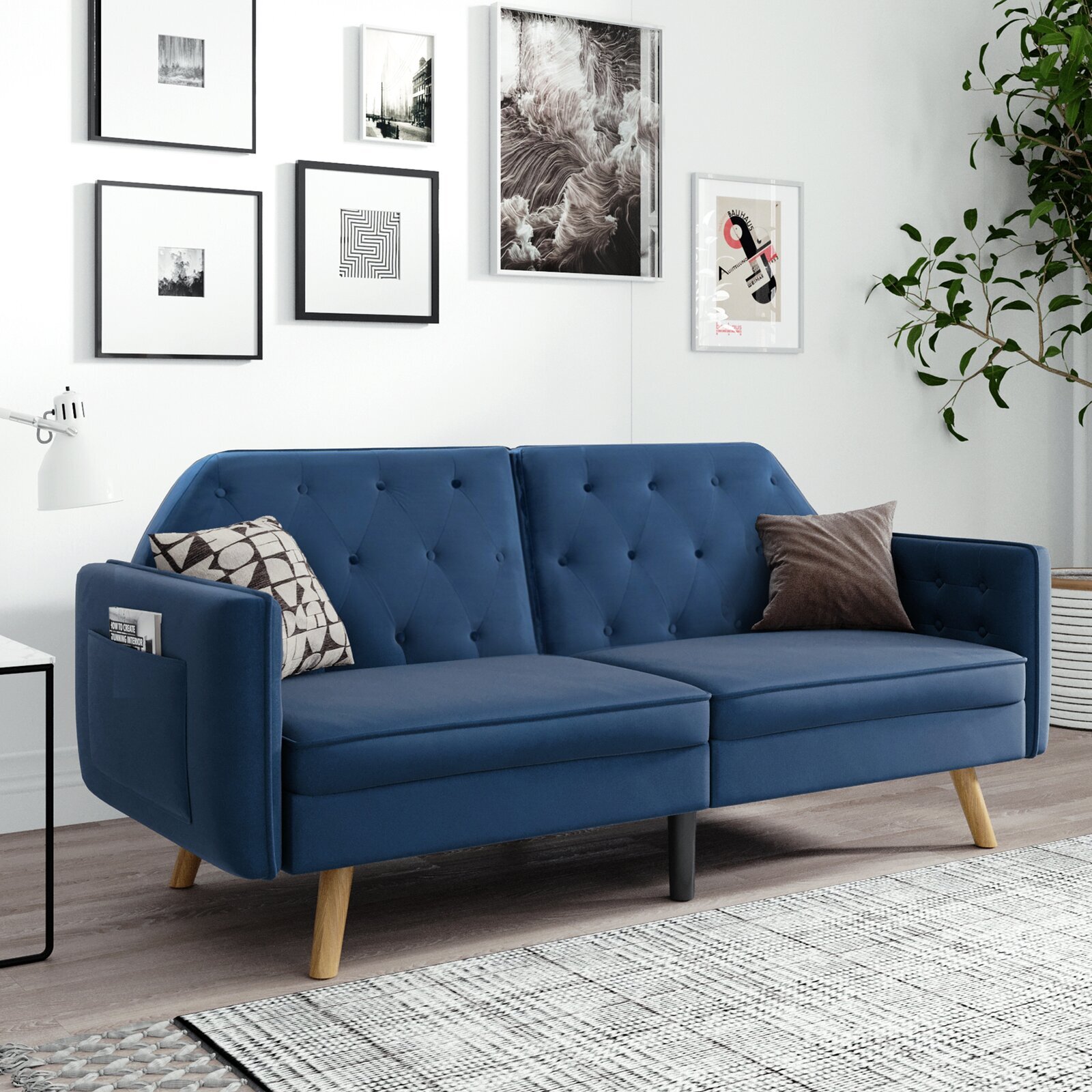 Mid Century Modern Ergonomic Sofa