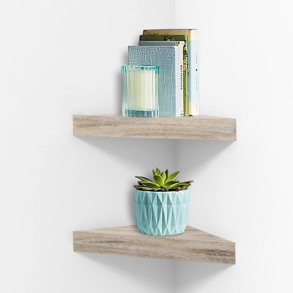 Minimalist floating corner shelf 