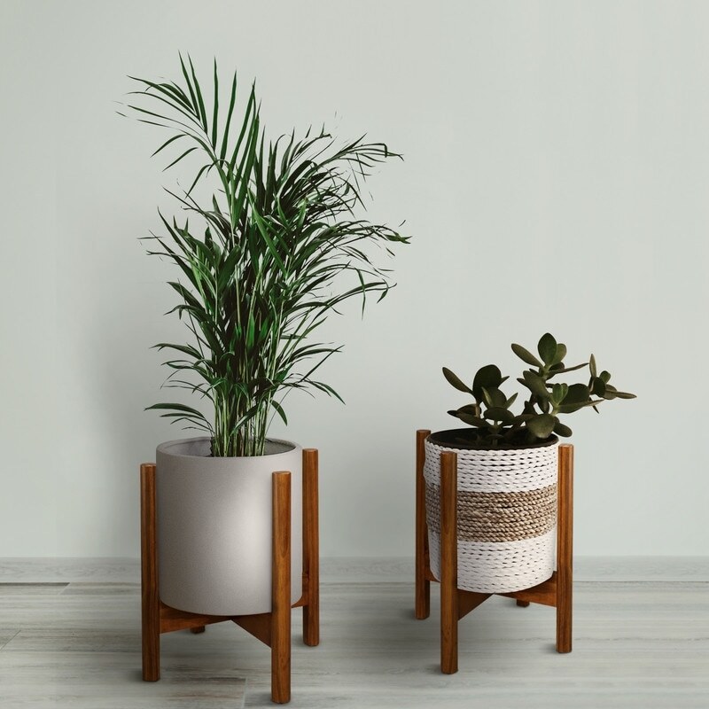 Minimalist wood plant stand