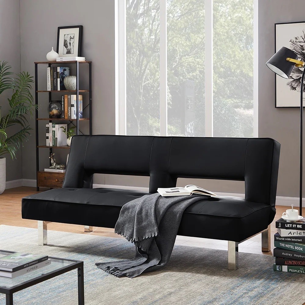 Modern Black Click Clack Sofa