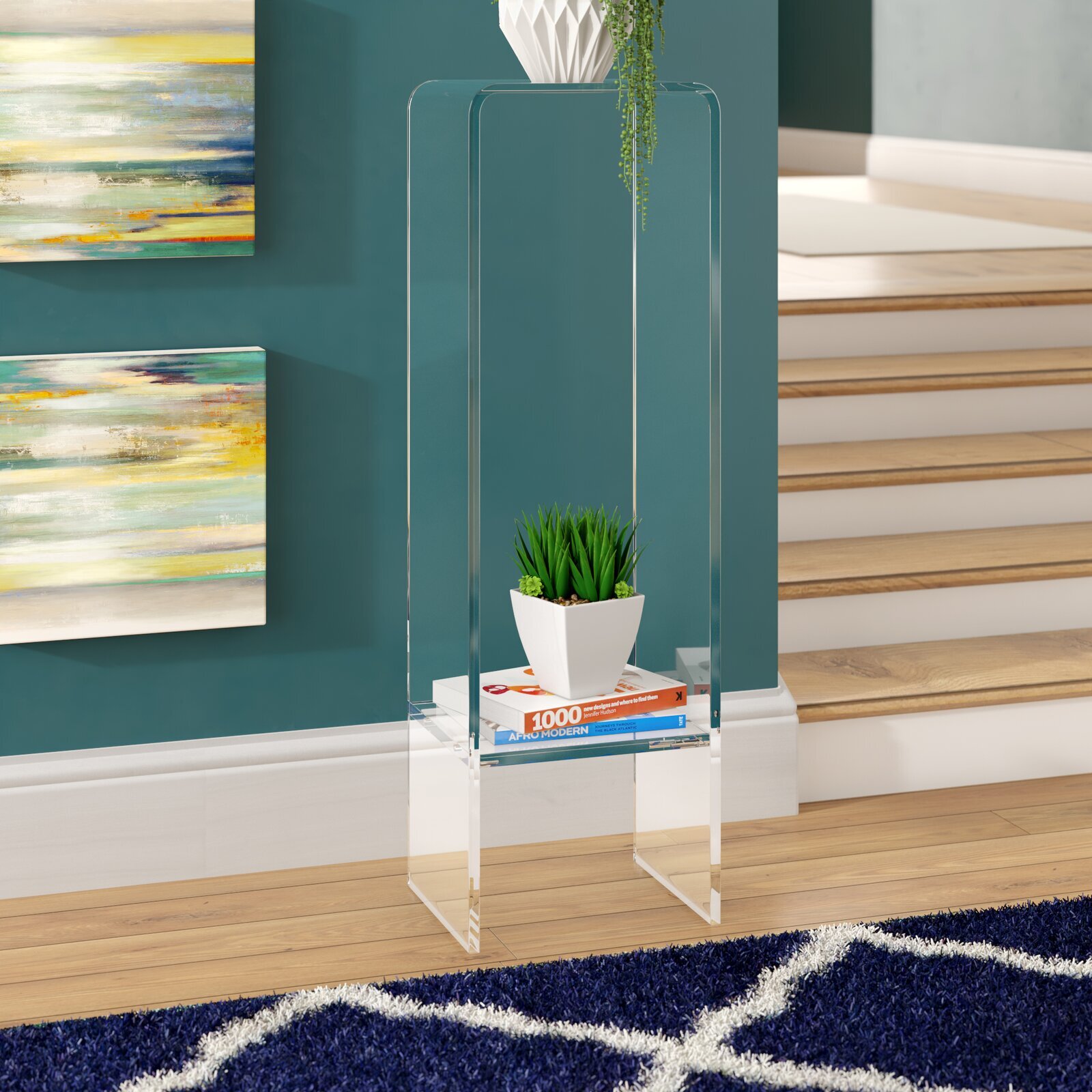Modern Floating Acrylic Indoor Plant Stand