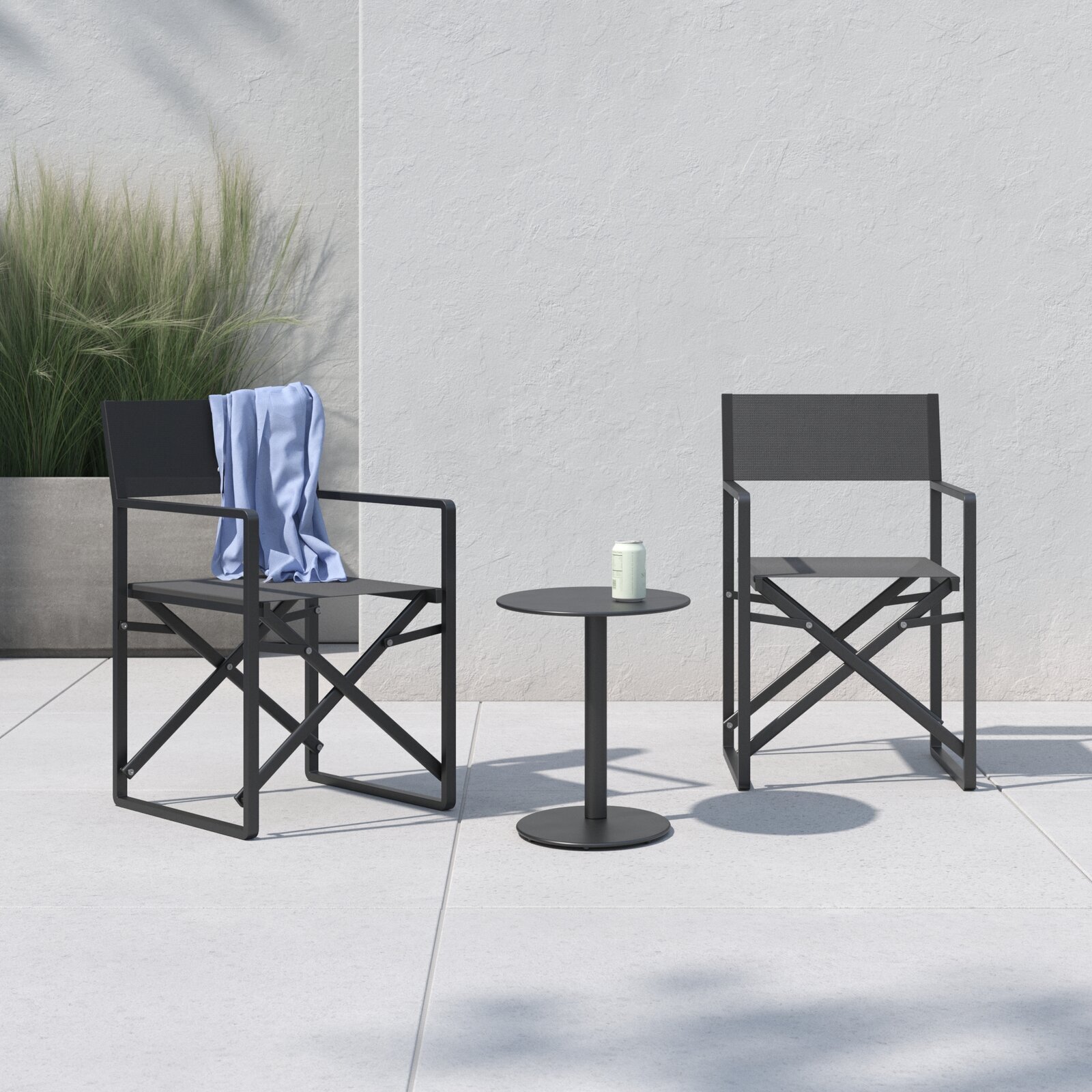 Modern Foldable Chairs With Side Table