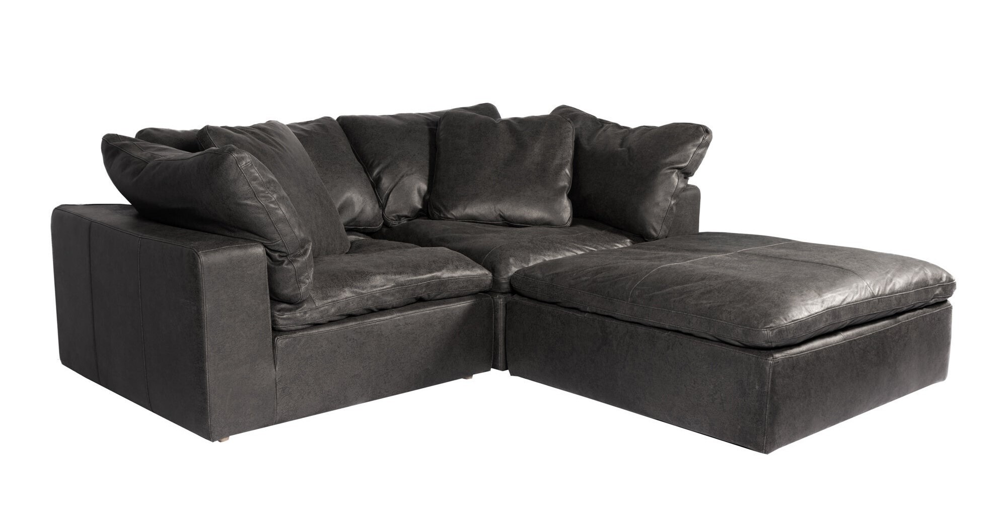 Modular Styled Small Leather Sectionals
