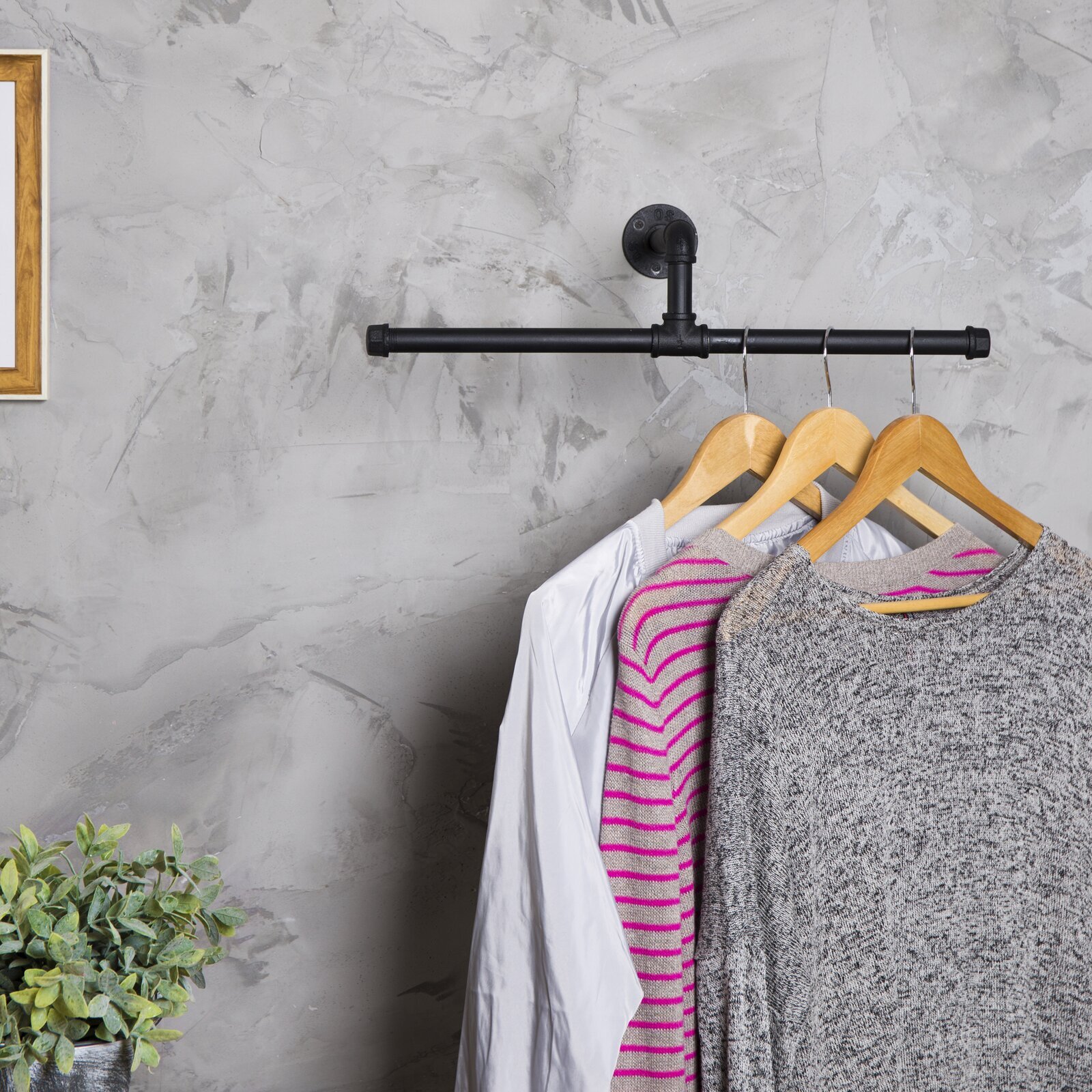 More minimalist wall clothes hanger