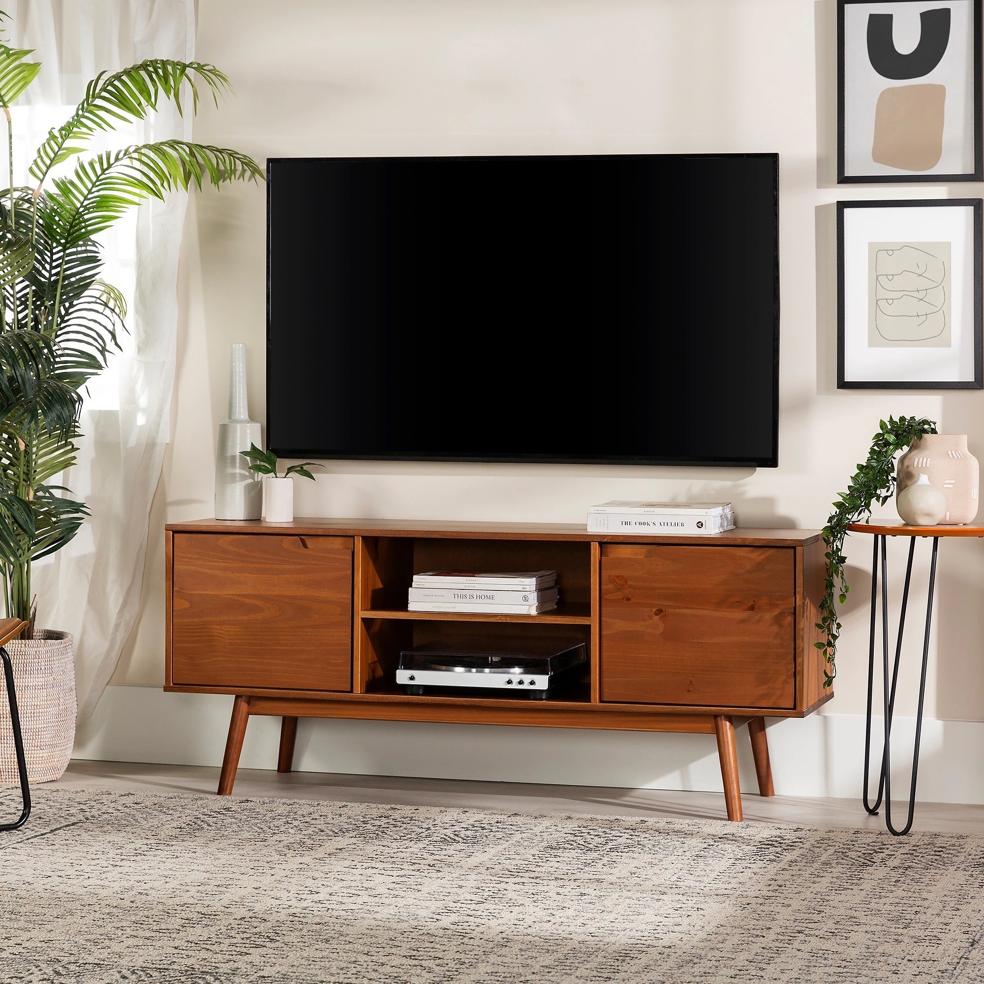 Mount a TV Over a Wood Audio Cabinet for an Entertainment Hub
