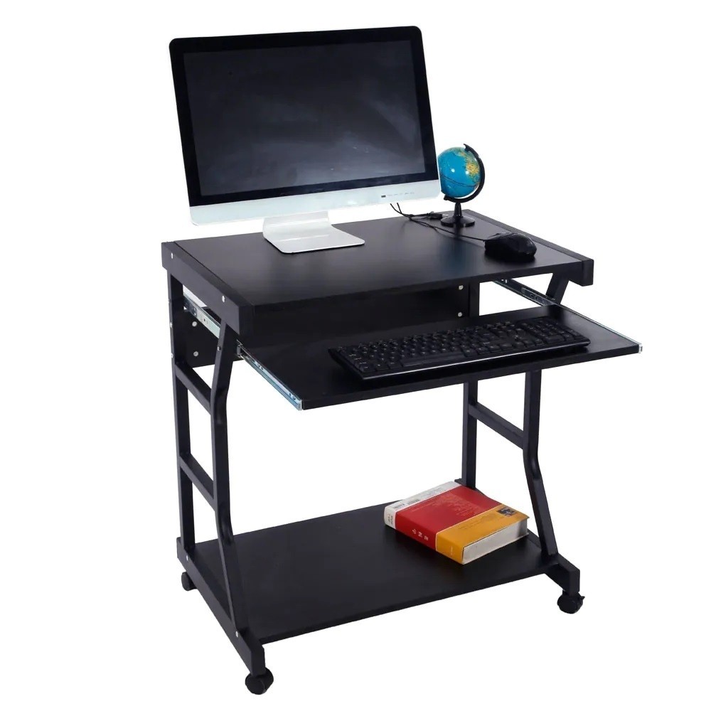 desktop computer table with wheels