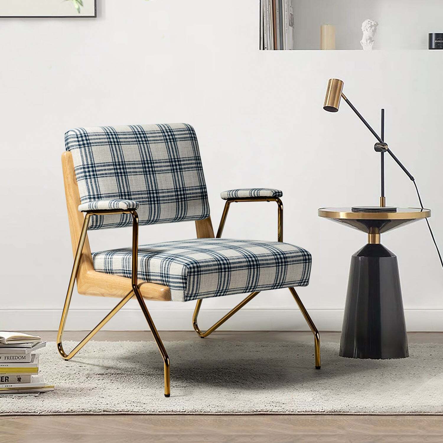 New Age Modern Contemporary Plaid Chairs