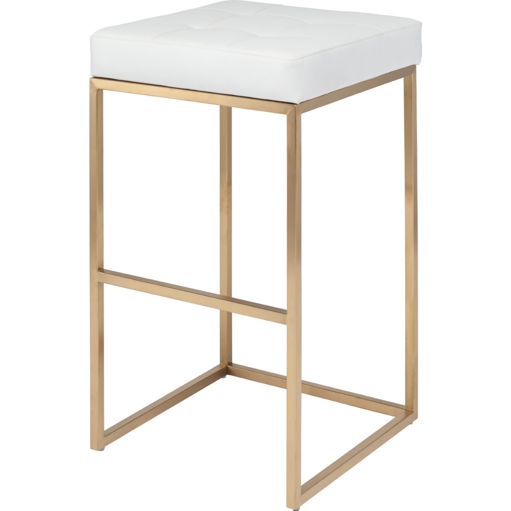 Nuevo hgmm154 chi bar stool in brushed gold stainless w