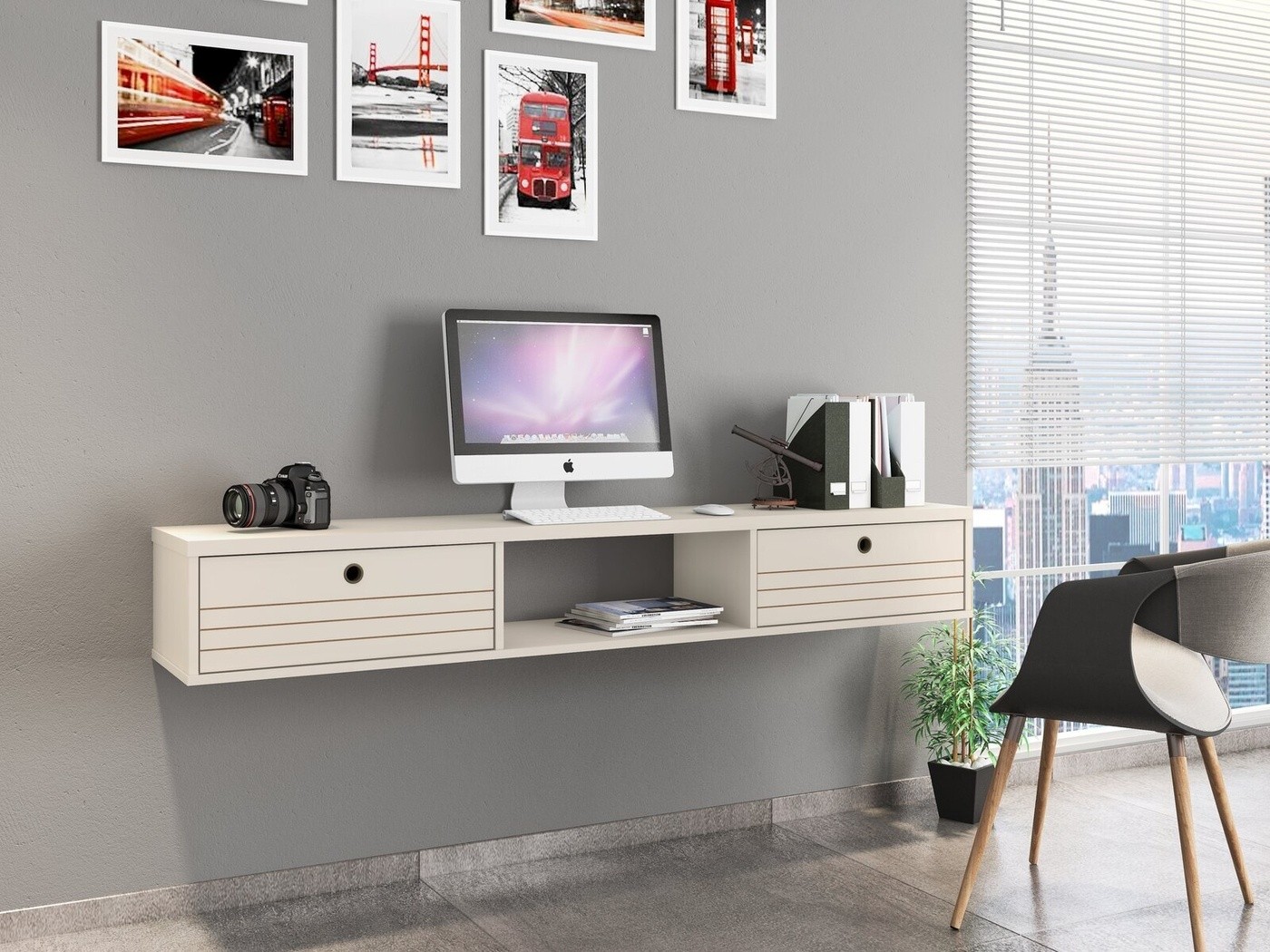 Hayward solid wood on sale floating desk