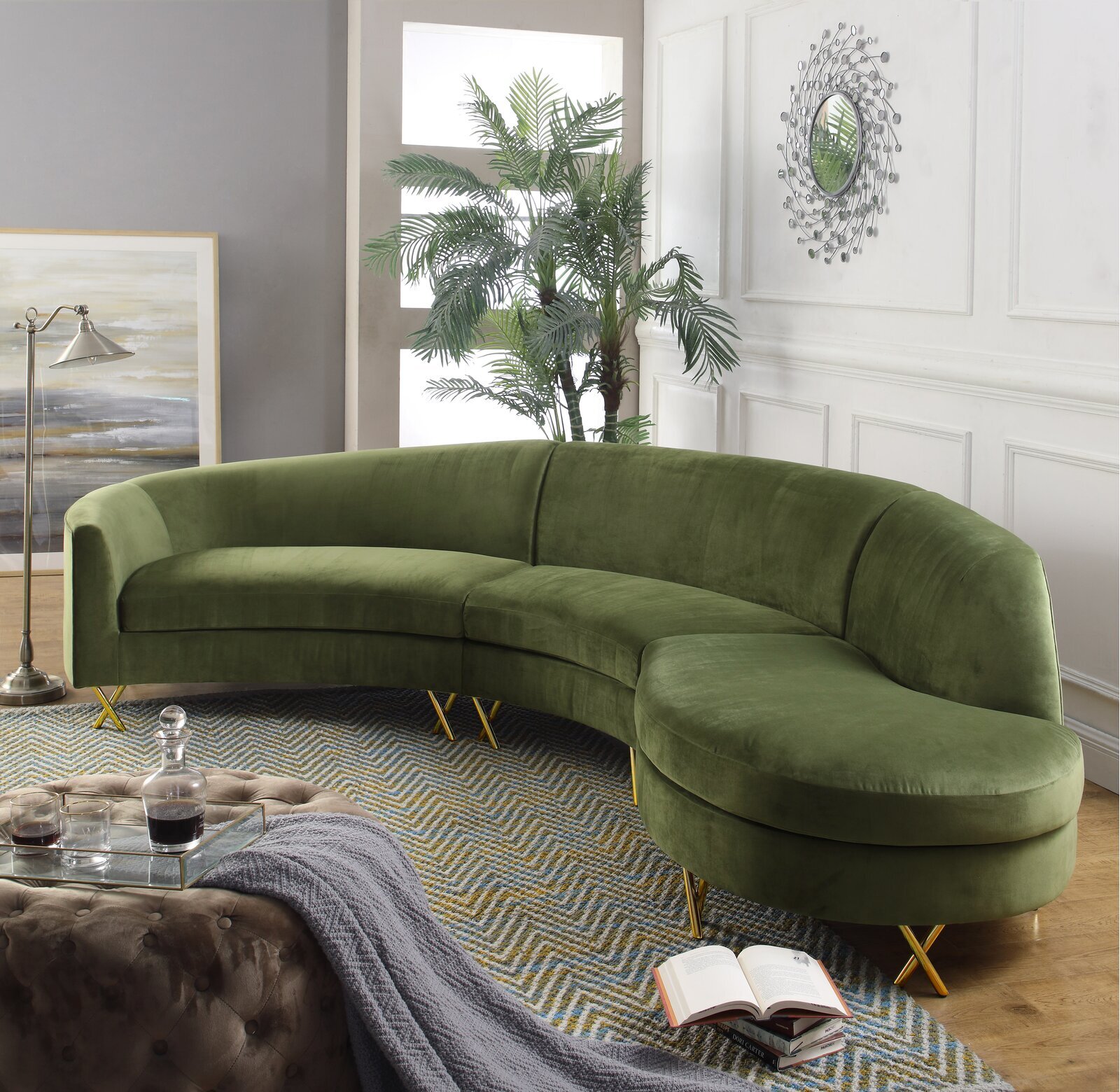 curved sectional sofa