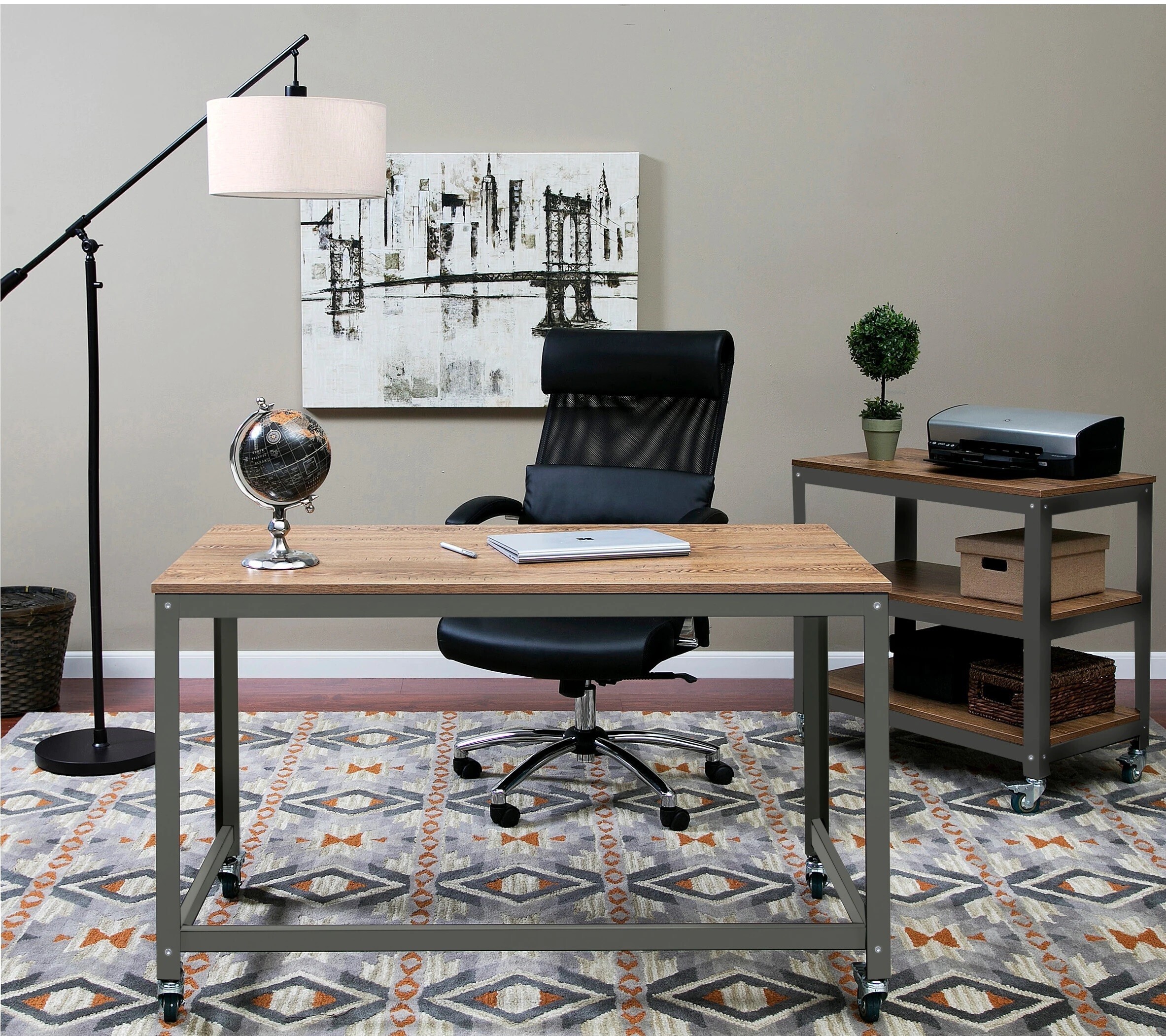 white table with drawers